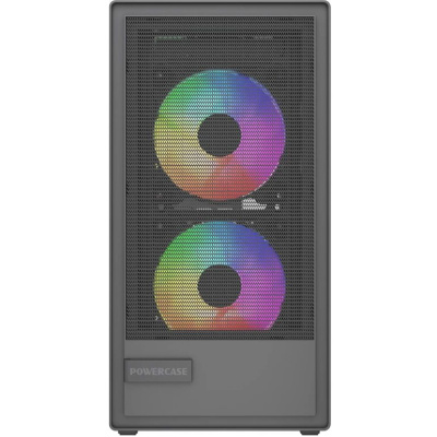 ������ Powercase Mistral SM02 ARGB, Tempered Glass, 3x120mm ARGB PWM fans, ������, mATX  (CMMSM02B-A3)