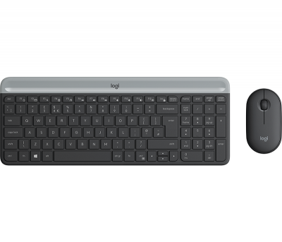  ( + ) Logitech Slim Wireless Keyboard and Mouse Combo MK470 GRAPHITE