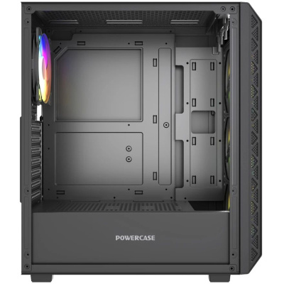 ������ Powercase Mistral S4B ARGB, Tempered Glass, 4x 120mm ARGB PWM Fans, ������, ATX  (CMSB-A4)