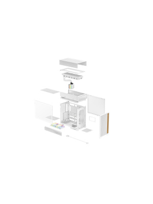 ������ Deepcool CL6600 WH ��� ��, ������� ���� (���������� ������), 360 ��� � 2x120�� ARGB ���������� �����, �����, ATX