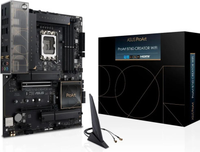 ����������� ����� ASUS PROART B760-CREATOR WIFI, Socket LGA 1700, Intel B760, ATX, Ret  90MB1FY0-M1EAY0