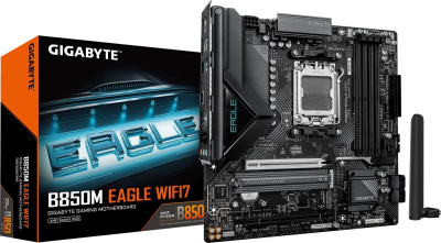 ����������� ����� Gigabyte B850M EAGLE WIFI7, Socket AM5, AMD B850, mATX, Ret