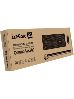 �������� ������������ ExeGate Professional Standard Combo MK200 (���������� �������������� ��������������� 104��. + ���� ���������� 1200dpi, 3 ������ � ������ ���������; USB, ����� EX298905RUS