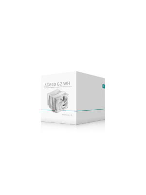 ����� DEEPCOOL AG620 G2 WH LGA1954/1851/1700/AM5/AM4 (TDP 270W, PWM, DUAL Black Fan 120mm, 6 ����. ������, �����) RET