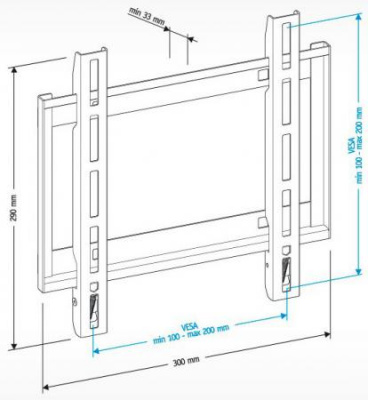  Holder LCD-F2608-B     22-47"    23  0 VESA 200x200  30
