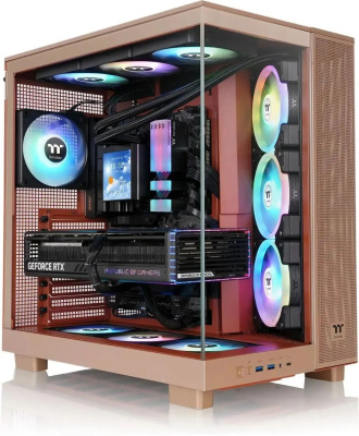 ������ Thermaltake View 380 XL TG ARGB Gravel Sand ���������� ��� �� E-ATX 2x120mm 2xUSB3.0 audio bott PSU