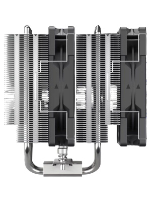 ����� ��� ���������� Scythe Magoroku (280W, 4-pin PWM, 155mm, Al/Cu, 6x6mm, 2x120mm, 60.29CFM, 26.88dBA, 2000RPM, S: 1851/1700/1200/115X, AM5/AM4, silver, black)