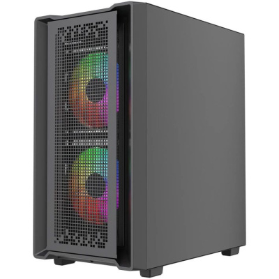 ������ Powercase Mistral SM04 ARGB, Tempered Glass, Front Nylon Filter, 3x120mm ARGB PWM fans, ������, mATX  (CMMSM04B-A3)