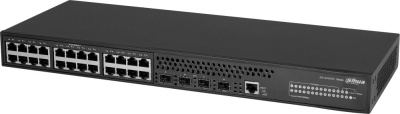 DAHUA 28-�������� ����������� ����������, ������� L3�����: 24 RJ45 10/100/1000����/�, 4 SFP+ 1000/10000����/�(uplink); �������: 100~240�(AC); �����������: �� 6��