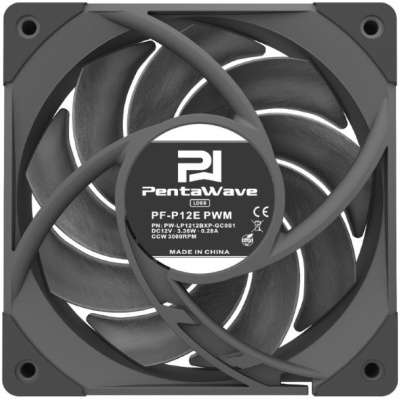 ���������� ��� ������� PentaWave PF-P12E PWM / 120mm 4 pin Dual NMB Ball Bearing 500-3000rpm 91.5CFM 41.2dBA/ Black