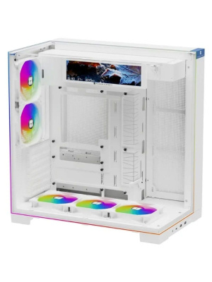 ������ Thermalright TR-A70 Vision White FAN5-C / TG / 5x120mm ARGB PWM Fans / ARGB Strip / 9.16'' LCD screen / USB TYPE-C / ATX  / TRA70VF5CW