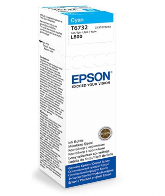 ��������� � ��������� EPSON T6732 (C13T67324A) ������� (cyan) ��� L800