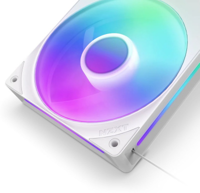 ����� ��� ������� ��/ Case Cooler NZXT F360 RGB Core (120x120x25mm, 4-pin PWM, RGB, 75.12CFM, 30dBA, 2400RPM, White, Single-Frame RGB Fan Unit)	