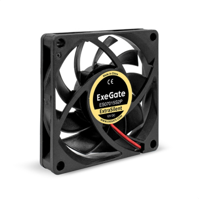 ���������� 12� DC ExeGate ExtraSilent ES07015S2P (70x70x15 ��, Sleeve bearing (��������� ����������), 2pin, 2000RPM, 18dBA) (EX295230RUS)