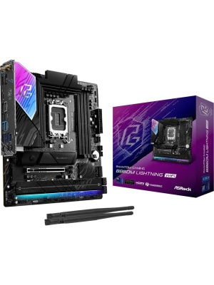 ����������� ����� ASROCK B860M LIGHTNING WIFI, LGA1851, B860, 4*DDR5, 4*SATA, 4*M.2, 4*USB 3.2, 3*USB 2.0, Type-C, 2*PCIx16, 1*M.2 (Key E), HDMI+DP, mATX