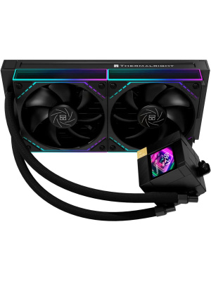 ��� Thermalright Core Matrix 240 Vision (240mm, LED, Black, ARGB/ Fans: 2x120mm, 68.9CFM, 28.2dBA, 2000RPM/ Pump height 64.4mm, Rad thickness 27mm/ S: 1700, 1200, 1851, 115X, AM5, AM4)