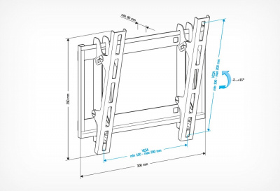 ��������� HOLDER LCD-T2609-B ��� LCD ���������� 22"-47", ������
