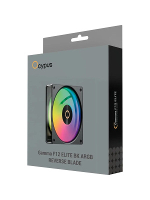 ���������� ��� ������� Ocypus Gamma F12 Elite BK ARGB REVERSE BLADE, 120x120x25mm, 4-PIN PWM, 600-1800 RPM, 26 DBA MAX, HYDRO BEARING