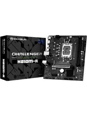 ����������� ����� MAXSUN MS-Challenger H810M-R, B810, LGA1851,  2*DDR5, 2*SATA3, 1*M.2, USB 3.2, USB 2.0, 1*PCIEx16, 1*PCIEx1, HDMI+DP, mATX