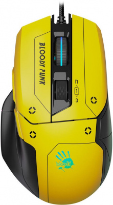 ����  A4Tech Bloody W70 Max Punk Yellow/Black ����������, ���������, 10000 dpi, USB, ����: �����, ������