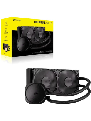 ������� ����������� ���������� Corsair NAUTILUS 240 RS (240mm, Black/ Fans: 2x120mm, 72.8CFM, 36dBA, 2100RPM/ S: 1851, 1700, AM5, AM4)