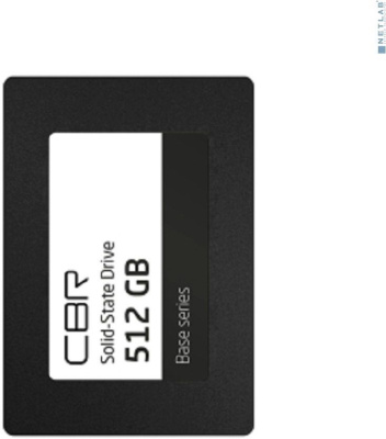 CBR SSD-512GB-2.5-BS24b, ���������� SSD-����������, ����� "Base", 512 GB, 2.5", SATA III 6 Gbit/s, 3D TLC NAND, R/W speed up to 550/500 MB/s, TBW (TB) 256, OEM