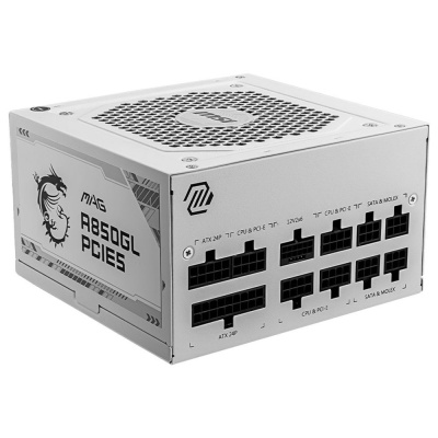 ���� ������� MSI MAG A850GL PCIE5 WHITE , 850W, 80+ Gold
