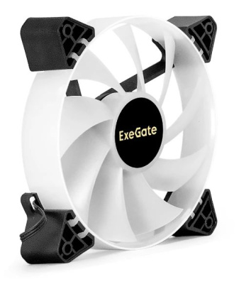 Exegate EX295968RUS ���������� 12� DC � ���������� ExeGate EX12025H3P4PYH-PWM.ARGB (120x120x25 ��, Hydraulic bearing (�����������������), 5V ARGB 3pin, 4pin PWM, 1200RPM, ARGB ���������, 26dBA)