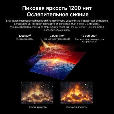 ��������� Xiaomi 55" TV S Mini LED 55 2026 QLED, 4K Ultra HD, ����� ��, Android TV, �����-����� (L55MC-SRU)