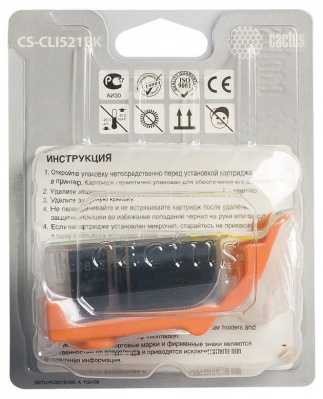 �������� �������� Cactus CS-CLI521BK ������ ��� Canon MP540/MP550/MP620/MP630 (8, 2ml)