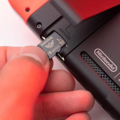 ����� ������ SanDisk Nintendo MicroSDXC UHS-I card for Nintendo Switch, Zelda Edition- 1TB, Up to 100MB/s read; up to 90MB/s write