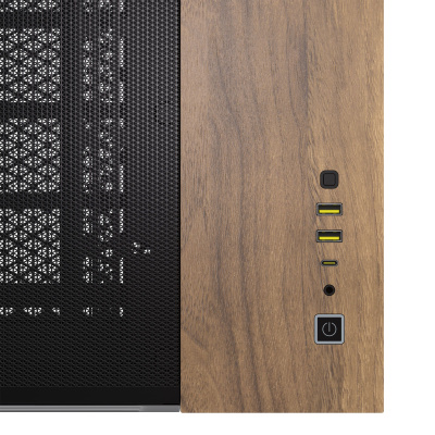 ������ MicroATX Corsair 2500X AIRFLOW Black/Wood (CC-9011286-WW) mATX, mITX Midi-Tower, ��� ��, � �����