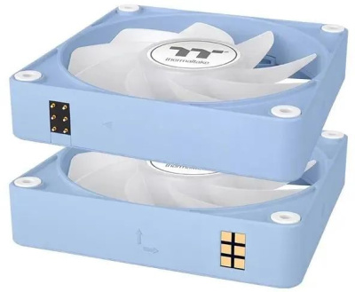 ���������� Thermaltake CT140 EX Sync Hydrangea Reverse, 3��, 140��, 4-pin, 1800��/���, 32.8 ��, ARGB, �����, Ret (CL-F199-PL14BU-A)