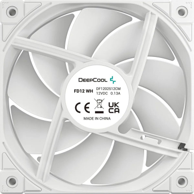 ���������� DeepCool FD12 120��, 4-pin, 2050��/���, 27.6 ��, �����, Ret (R-FD12-WHNPN1-G)