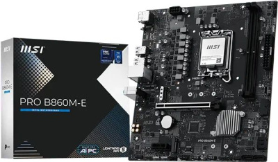 ����������� ����� MSI PRO B860M-E, Socket LGA 1851, Intel B860, mATX, Ret
