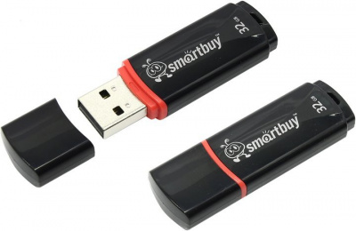 USB Flash ���������� 32Gb SmartBuy Crown Black (SB32GBCRW-K)