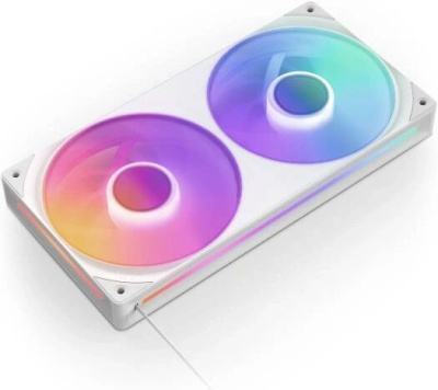 ����� ��� ������� ��/ Case Cooler NZXT F240 RGB Core (120x120x25mm, 4-pin PWM, RGB, 75.12CFM, 30dBA, 2400RPM, White, Single-Frame RGB Fan Unit)