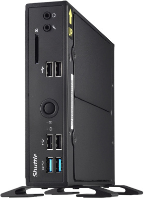  Shuttle Intel Celeron J4205U, 1800 , DDR-4,  HDD, 2x1000 /, Wi-Fi, Bluetooth, USB 3.1, D-Sub, HDMI, DisplayPort, COM,  ,  (DS10U)