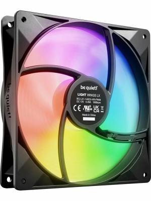 ����� ��� �������/ Case Cooler be quiet! LIGHT WINGS LX 140mm PWM high-speed (140x140x25mm, 4-pin PWM, ARGB, 75.3CFM, 30.5dBA, 1800RPM, Black)
