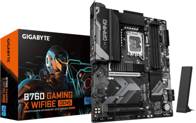 ����������� ����� Gigabyte B760 GAMING X WIFI6E GEN5 Soc-1700 Intel B760, ATX, Ret
