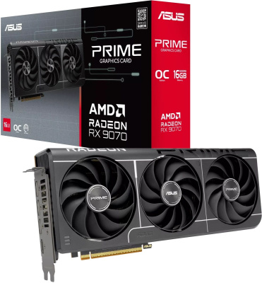 ���������� ASUS AMD Radeon RX 9070 PRIME-RX9070-O16G-EVO 16�� PRIME, GDDR6, OC, Ret 90YV0MQ0-M0NA00