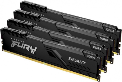 ����������� ������ 32Gb Kingston Fury Beast DDR4 3600MHz  (KF436C17BBK4/32) (4x8Gb KIT) retail
