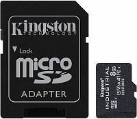 ����� ������ 8Gb MicroSD Kingston + SD ������� (SDCIT2/8GB) ����� ������, microSDHC, 8 ��, A1, V30, ������� �� SD