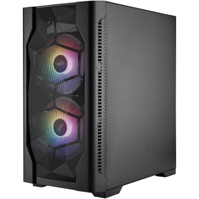 ������ 1STPLAYER DK D4-M FRGB Black / mATX / 2x140mm & 1x120mm FRGB fans / D4-M-BK-2F1P-1F1