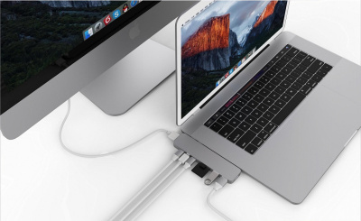 USB  Hyper HyperDrive PRO 8-in-2 Hub  USB-C MacBook Pro/Air. : HDMI, 2 x USB-A, Micro SD, SD, 2x USB-C Power Delivery, Mini DisplayPort.  	