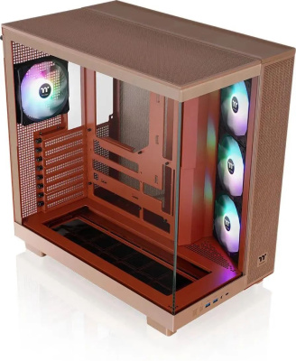 ������ Thermaltake View 380 XL TG ARGB Gravel Sand ���������� ��� �� E-ATX 2x120mm 2xUSB3.0 audio bott PSU
