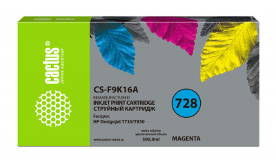 �������� �������� Cactus CS-F9K16A 728XXL ��������� (300��) ��� HP DesignJet T730, T830
