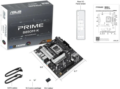 ����������� ����� ASUS PRIME B850M-K, SocketAM5, AMD B850, mATX, Ret 90MB1LV0-M0EAY0