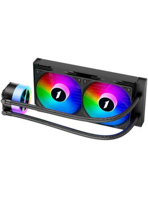 ������� �������� ���������� 1STPLAYER TS1 240 Black / 2x120mm, ARGB, 250W TDP / TS1-240-BK