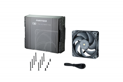    PHANTEKS PH-F120T30 Black - Gray 120 x 120 x 30 (PWM, 20./, 300-3000 /, 11,1-39,7dBa) / PH-F120T30_BG_RU